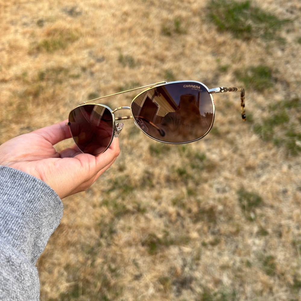 Carrera Gold and Brown Sunglasses Accessories